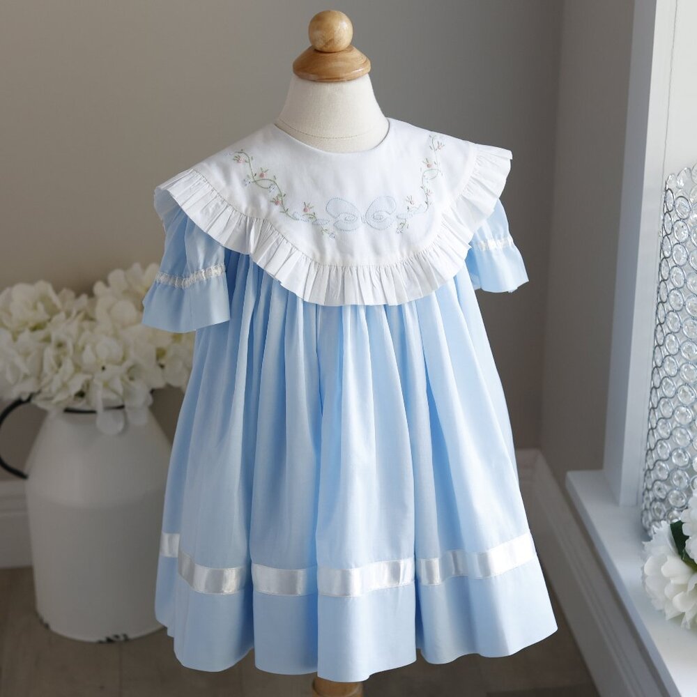 Strasburg Dress RARE Heirloom Vintage NWOT Blue Float Size 12 Month Spring NWOT